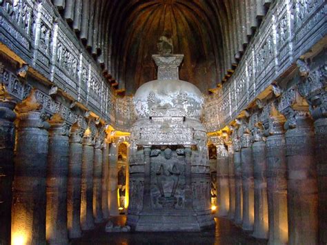 The Ajanta Caves: Seventh-Century Buddhist Art and Architecture Marvels Flourishing Amidst Shifting Political Landscape